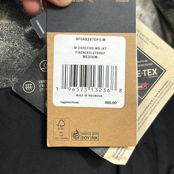 NWT The North Face Corefire Windstopper Hooded Down Jacket Size Medium - Picture 6 of 6